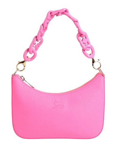 Shop Christian Louboutin Woman Handbag Fuchsia Size - Calfskin In Pink