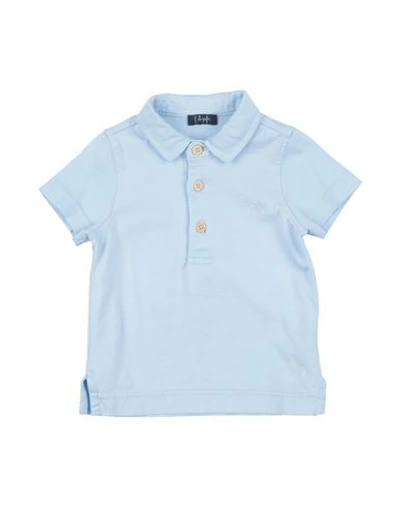 Shop Il Gufo Newborn Boy Polo Shirt Sky Blue Size 3 Cotton