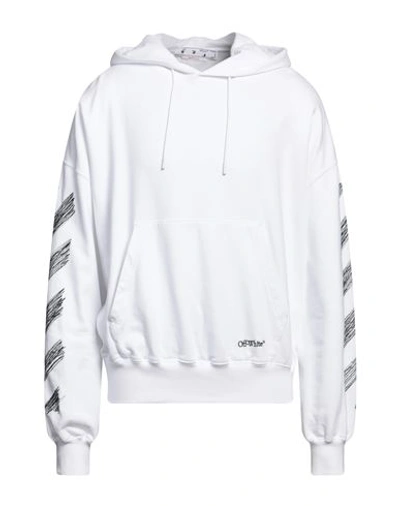 Shop Off-white Man Sweatshirt White Size L Cotton, Elastane