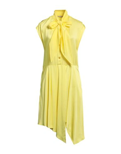 Shop Stella Mccartney Woman Mini Dress Yellow Size 4-6 Viscose, Acetate