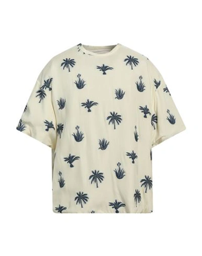Shop Jil Sander Man Shirt Beige Size 40 Viscose, Polyester