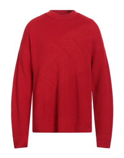 Shop Versace Man Sweater Red Size 42 Virgin Wool