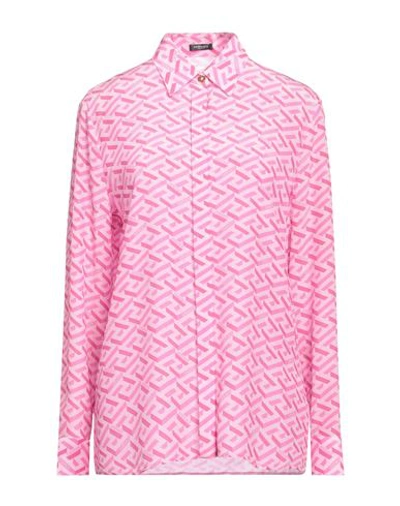Shop Versace Woman Shirt Pink Size 8 Silk