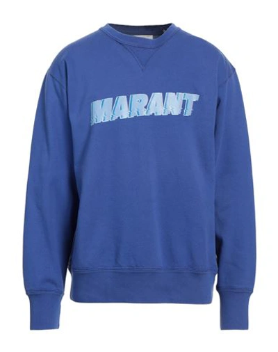 Shop Isabel Marant Man Sweatshirt Purple Size Xl Cotton, Polyester