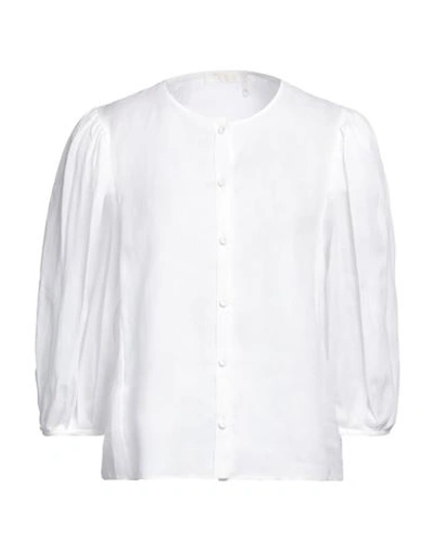 Shop Chloé Woman Shirt White Size 8 Ramie