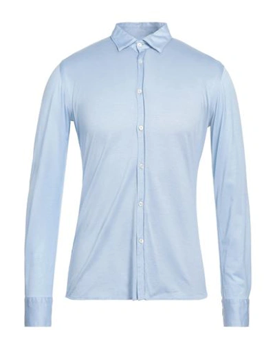 Shop Aglini Man Shirt Sky Blue Size 16 ½ Cotton