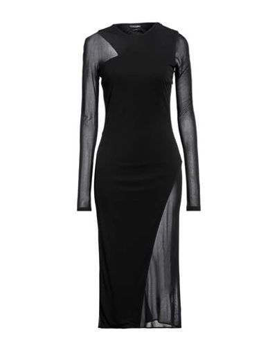 Shop Tom Ford Woman Midi Dress Black Size 6 Viscose