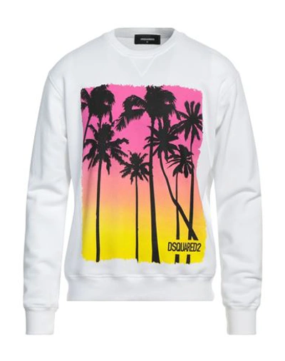 Dsquared2 Palm Tree-print Sweatshirt In White