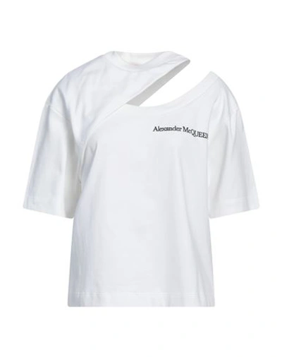 Shop Alexander Mcqueen Woman T-shirt White Size 4 Cotton, Polyester