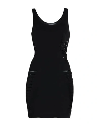 Shop Versace Woman Mini Dress Black Size 8 Viscose, Polyester