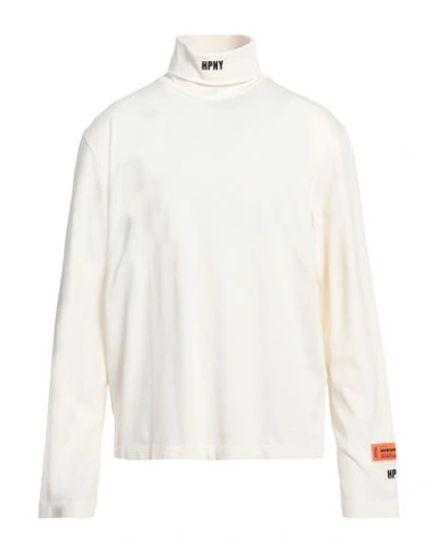 Shop Heron Preston Man T-shirt Ivory Size L Cotton, Polyester In White