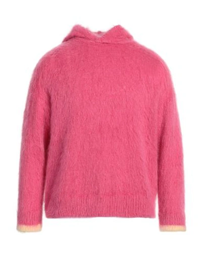 Shop Bonsai Man Sweater Fuchsia Size L Mohair Wool, Polyamide, Wool In Pink