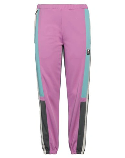 Shop Palm Angels Woman Pants Pink Size S Polyester, Polyamide
