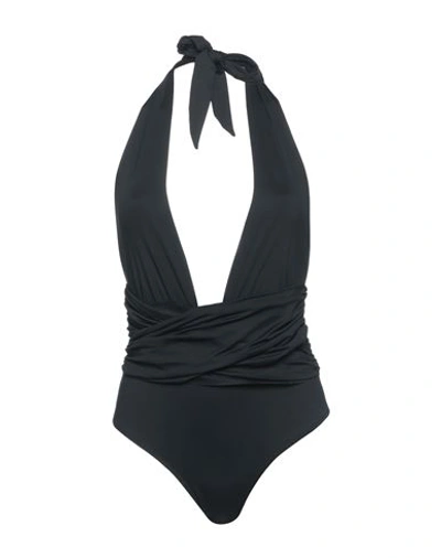 Shop Leslie Amon Woman One-piece Swimsuit Black Size L Polyamide, Elastane