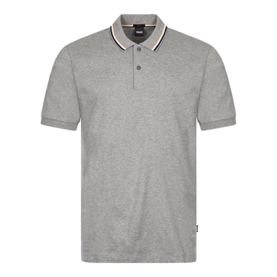 Shop Hugo Boss Penrose 38 Polo Shirt In Grey