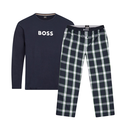 Shop Hugo Boss Pyjama Set In Green