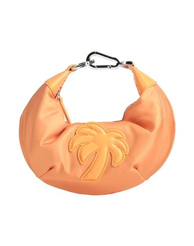 Palm Angels Woman Handbag Orange Size - Polyester, Soft Leather In Orange