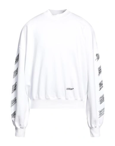 Shop Off-white Man Sweatshirt White Size M Cotton, Elastane
