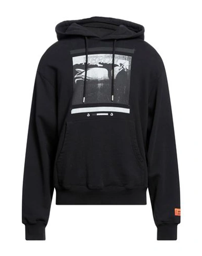 Shop Heron Preston Man Sweatshirt Black Size L Cotton, Elastane