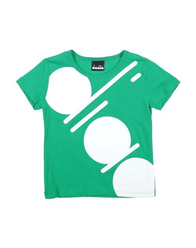 Shop Diadora Toddler Boy T-shirt Green Size 4 Cotton