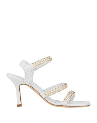 Shop Guglielmo Rotta Woman Sandals White Size 6.5 Soft Leather