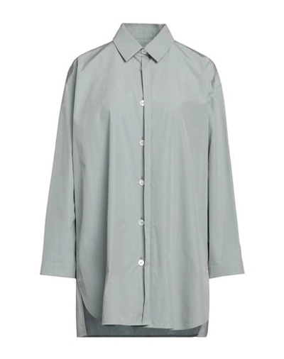Shop Jil Sander Woman Shirt Light Grey Size 6 Cotton