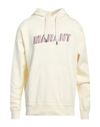 Shop Isabel Marant Man Sweatshirt Cream Size L Cotton, Polyester In White