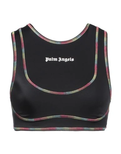Shop Palm Angels Woman Top Black Size M Polyamide, Elastane, Polyester