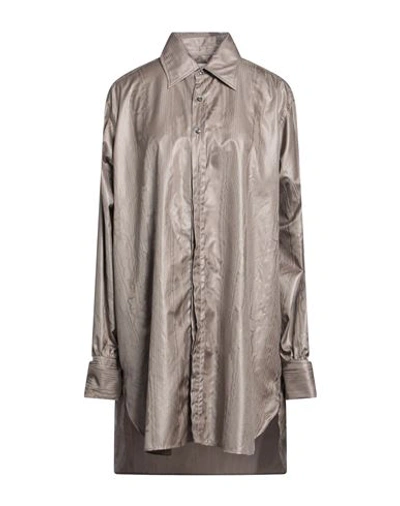 Shop Maison Margiela Woman Shirt Dove Grey Size 4 Polyester