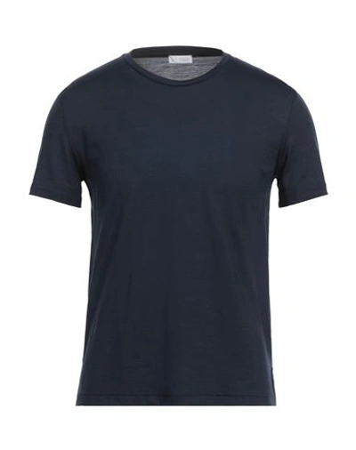 Shop Xacus Man T-shirt Midnight Blue Size 38 Virgin Wool