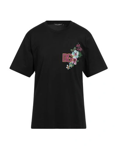 Shop Dolce & Gabbana Man T-shirt Black Size 38 Cotton