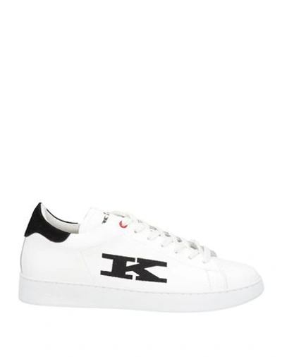 Shop Kiton Man Sneakers White Size 8.5 Soft Leather