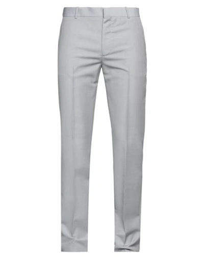Shop Alexander Mcqueen Man Pants Light Grey Size 33 Wool, Mohair Wool