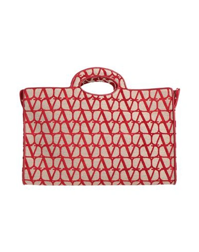 Shop Valentino Garavani Woman Handbag Red Size - Soft Leather, Textile Fibers