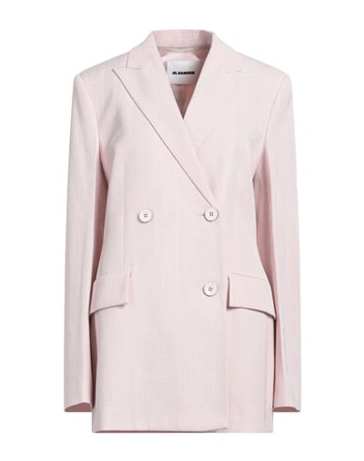 Shop Jil Sander Woman Blazer Pink Size 4 Viscose, Silk