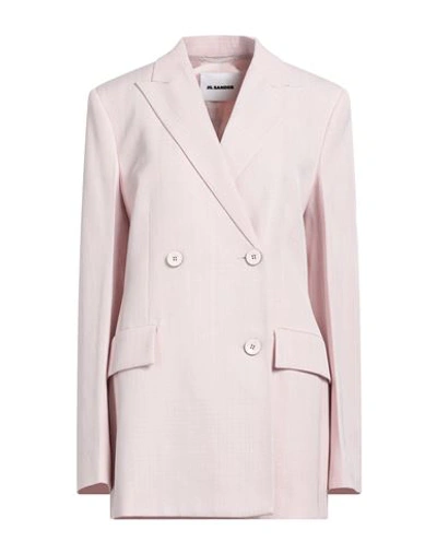 Jil Sander Woman Blazer Pink Size 6 Viscose, Silk In Pink