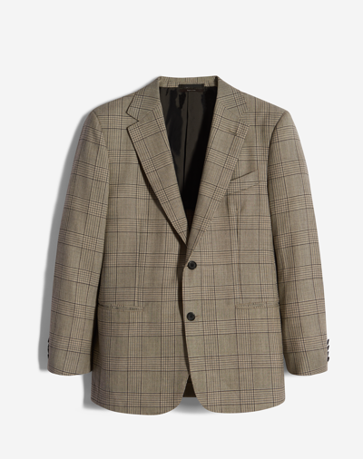 Shop Dunhill Wool Glen Check Belgravia Jacket In Brown