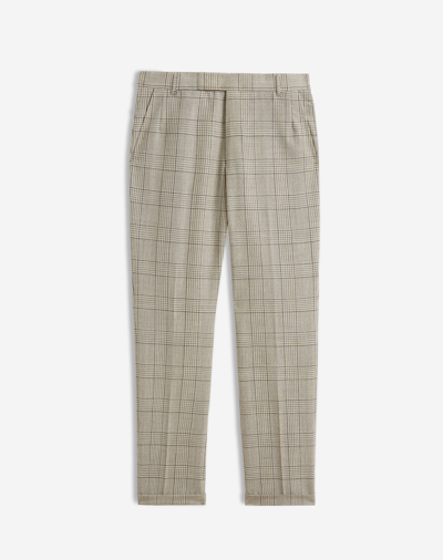 Shop Dunhill Wool Glen Check Belgravia Trousers In Brown