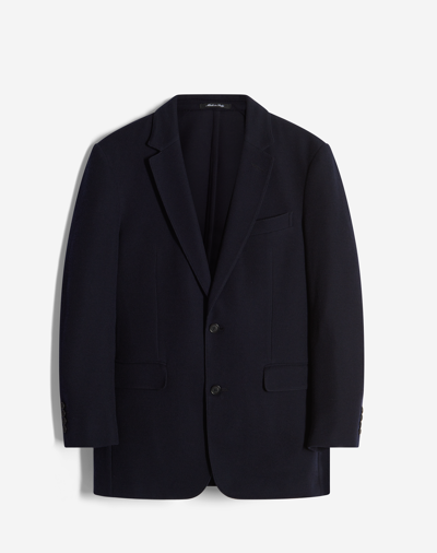 Shop Dunhill Wool Cotton Jersey Travel Jacket In Black