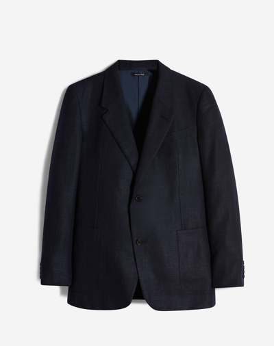 Shop Dunhill Silk Linen Hopsack Society Jacket In Black