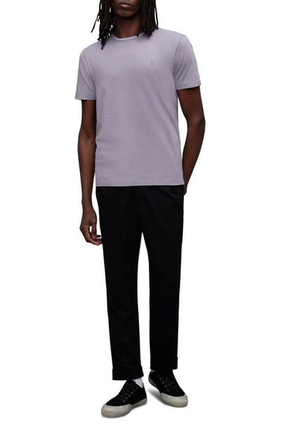 Shop Allsaints Brace Tonic Slim Fit Cotton T-shirt In Spaced Lilac