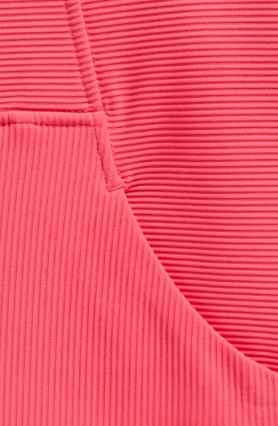 Shop Zella Girl Kids' Ottoman Half-zip Pullover In Pink Bright