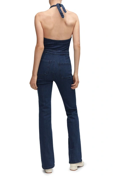 Mango One-piece Suit Dark Blue In Dark Blue