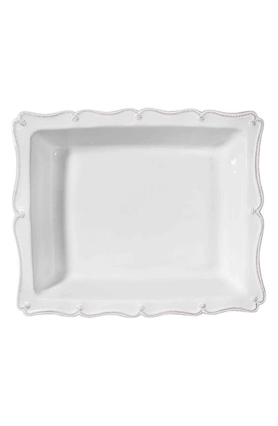 Juliska Berry & Thread Whitewash 17" Rectangular Baker In Whitewash
