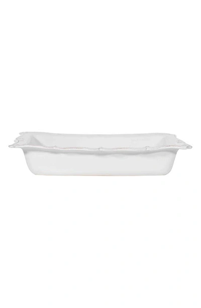 Shop Juliska Berry & Thread 17-inch Rectangular Ceramic Baking Dish In Whitewash