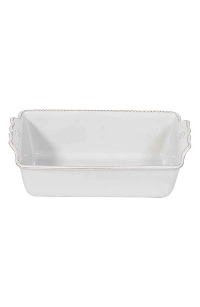 Shop Juliska Berry & Thread Ceramic Loaf Pan In Whitewash