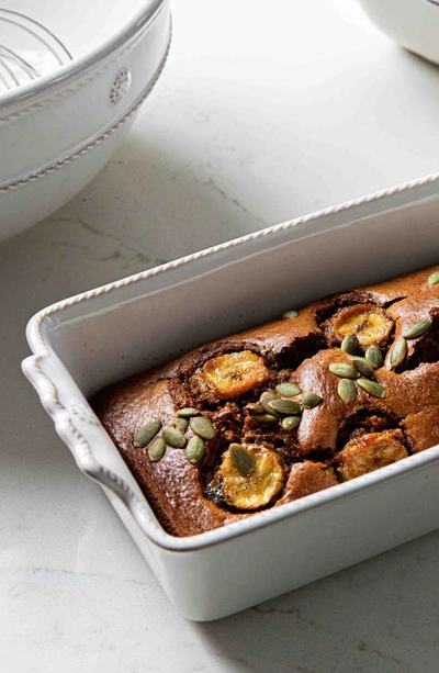 Juliska Berry & Thread Ceramic Loaf Pan In Whitewash