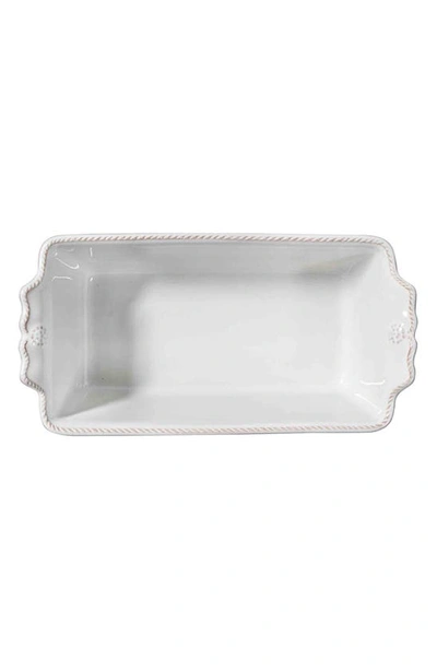 Juliska Berry & Thread Ceramic Loaf Pan In Whitewash