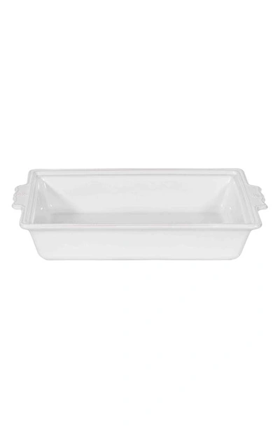 Juliska Berry & Thread 13-inch Rectangular Ceramic Baking Dish With Lid In Whitewash