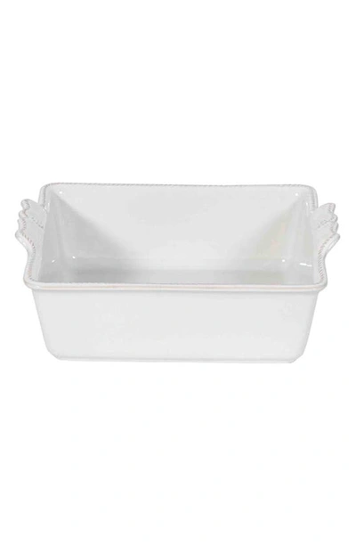 Shop Juliska Berry & Thread Square Ceramic Baking Dish In Whitewash